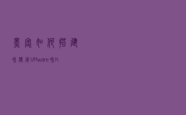 黑客如何搭建和使用VMware和Kali Linux使用环境？