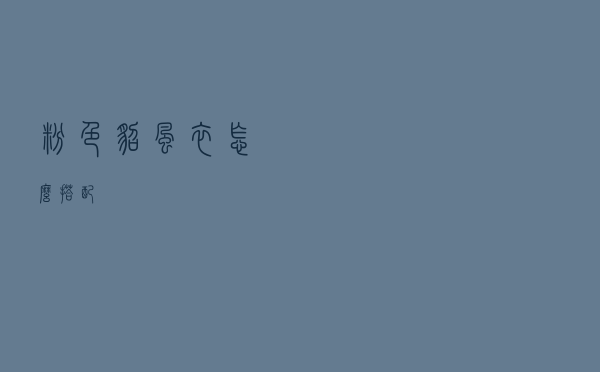 粉色貂风衣怎么搭配