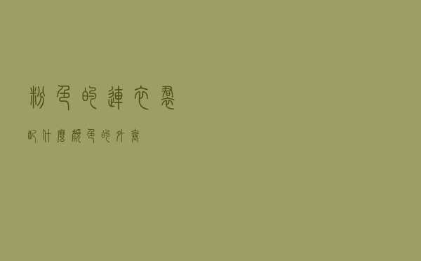 粉色的连衣裙配什么颜色的外套