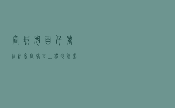 宣城市“百千万法治家庭培育工程”的探索与实践