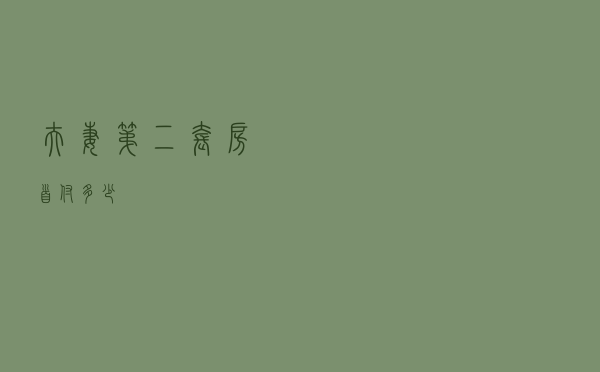 夫妻第二套房首付多少