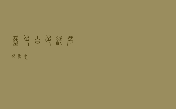 蓝色白色线搭配织衣