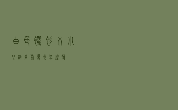 白色衬衫不小心粘东西变黄怎么办