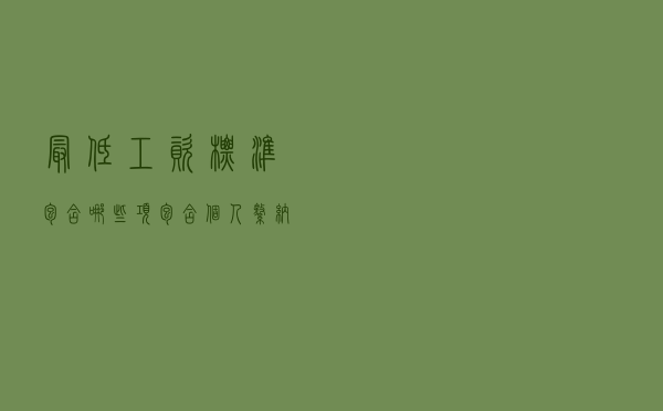 最低工资标准包含哪些项？包含个人缴纳的社保及公积金吗？