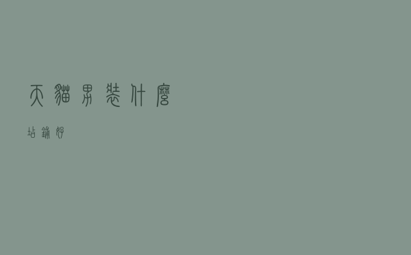 天猫男装什么店铺好