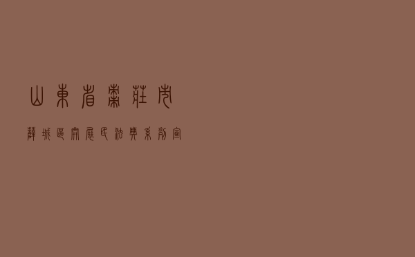 山东省枣庄市薛城区开展民法典系列宣传活动案例