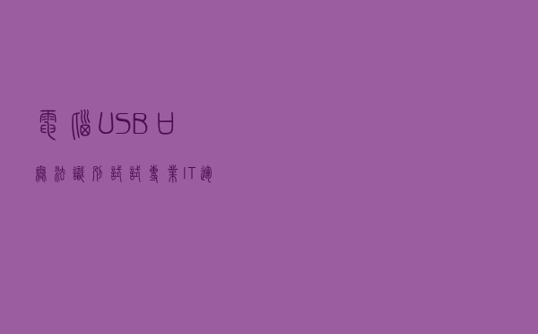 电脑USB口无法识别？试试专业IT运维工程师的方法