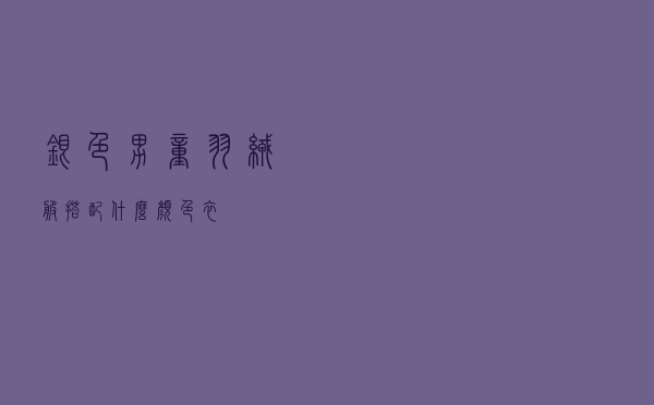 银色男童羽绒服搭配什么颜色衣