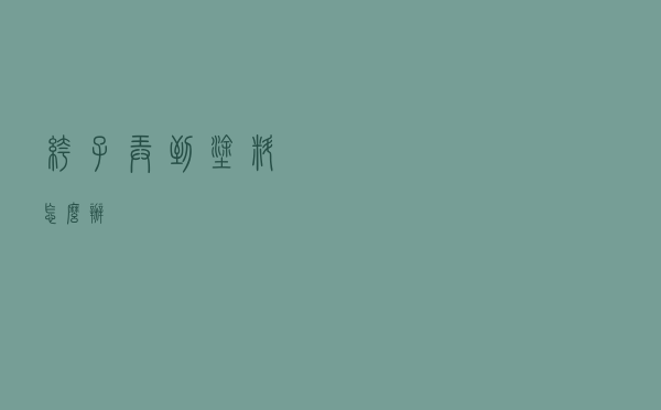 裤子弄到涂料怎么办