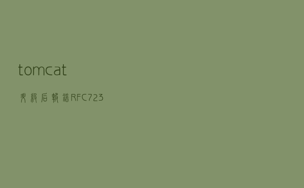 tomcat升级后报错RFC 7230 and RFC 3986