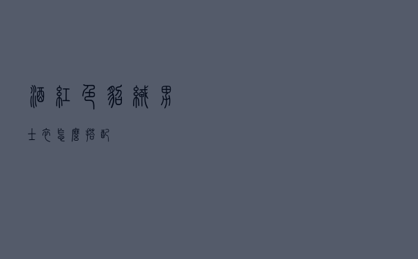 酒红色貂绒男士衣怎么搭配
