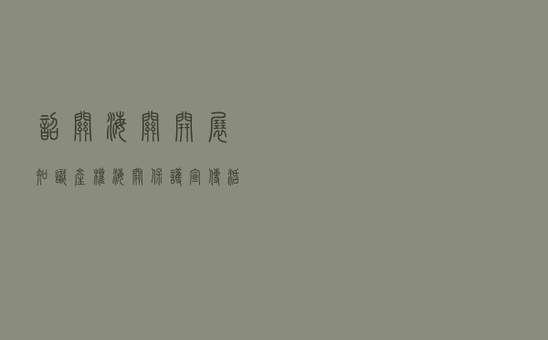 韶关海关开展知识产权海关保护宣传活动