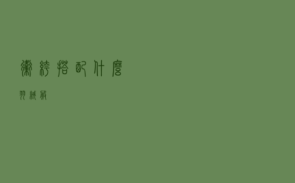 卫裤搭配什么羽绒服