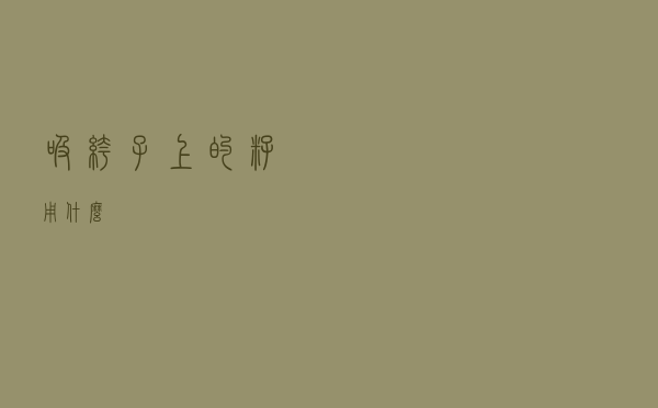 吸裤子上的籽用什么