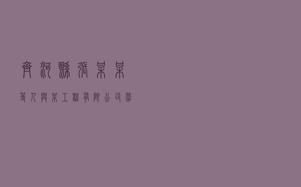 齐河县张某某等人与某工程有限公司劳动争议纠纷调解案