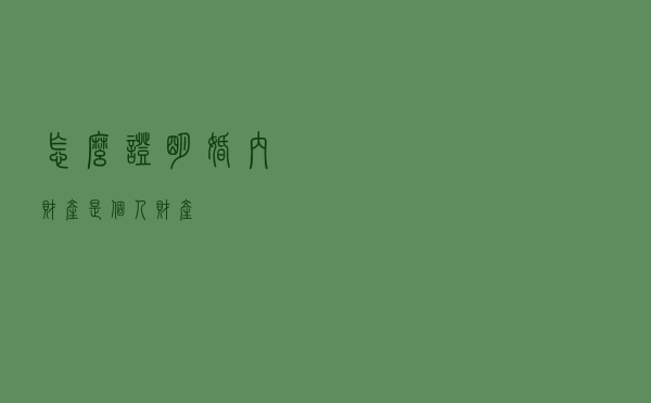 怎么证明婚内财产是个人财产