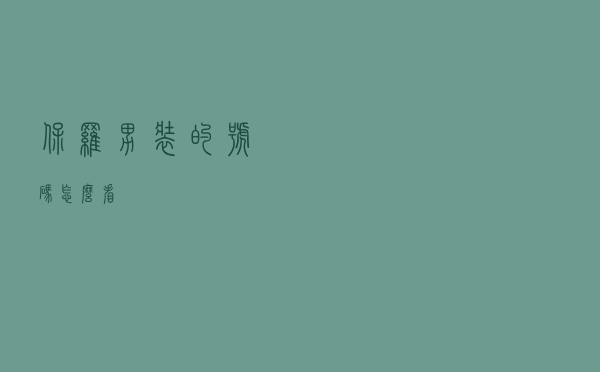 保罗男装的号码怎么看