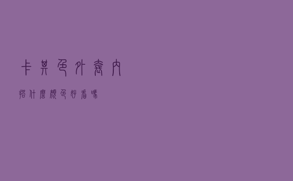 卡其色外套内搭什么颜色好看吗