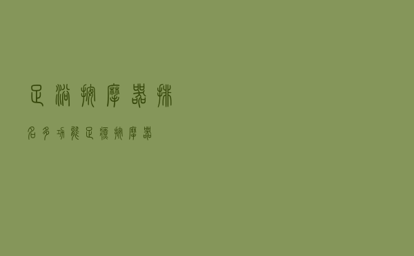 足浴按摩器排名（多功能足疗按摩器）