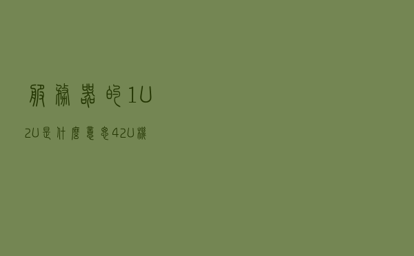 服务器的1U、2U是什么意思?42U机柜可以放多少台服务器? 服务器的1U、2U是什么意思?42U机柜可以放多少台服务器?