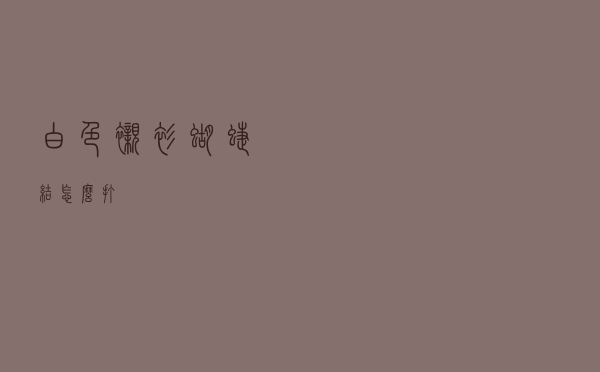 白色衬衫蝴蝶结怎么打