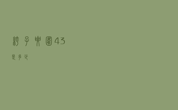 裤子腰围43是多少