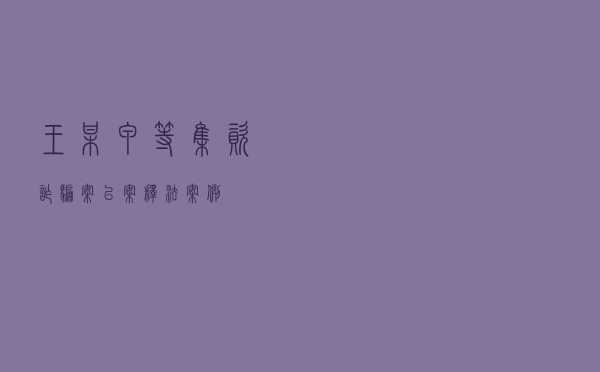 王某甲等集资诈骗案以案释法案例