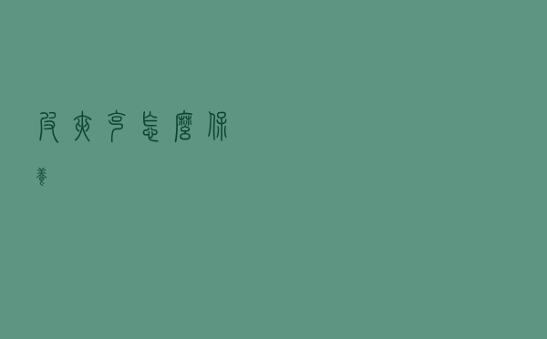 皮夹克怎么保养