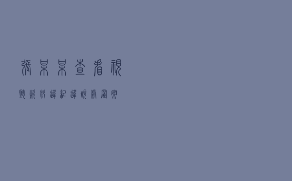 张某某查看视听资料违纪违规处置案
