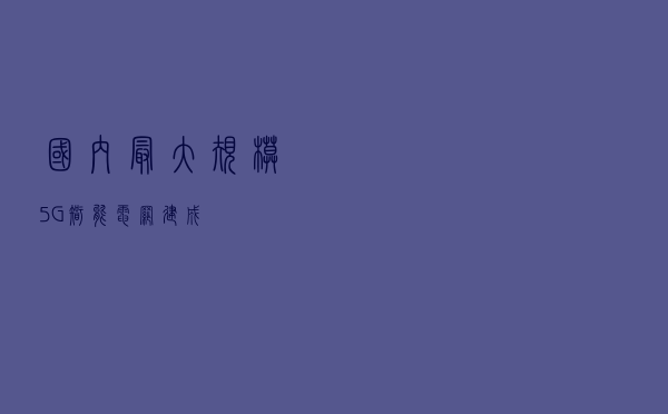 国内最大规模5G智能电网建成