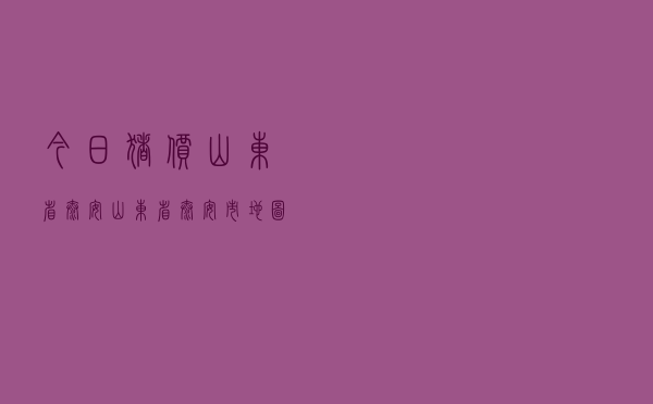 今日猪价山东省泰安（山东省泰安市地图）