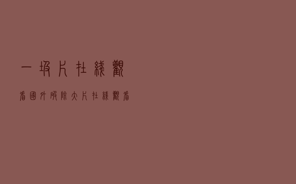 一圾片在线观看，国外破除大片在线观看