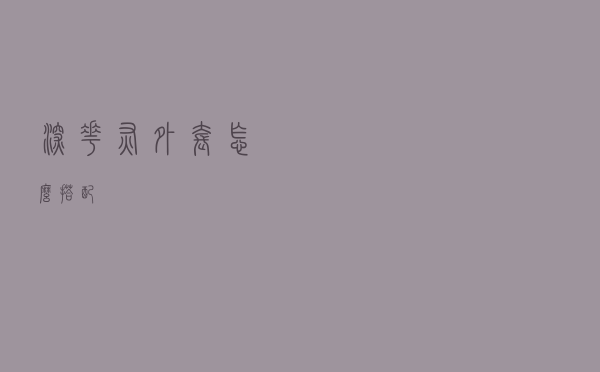 深花灰外套怎么搭配