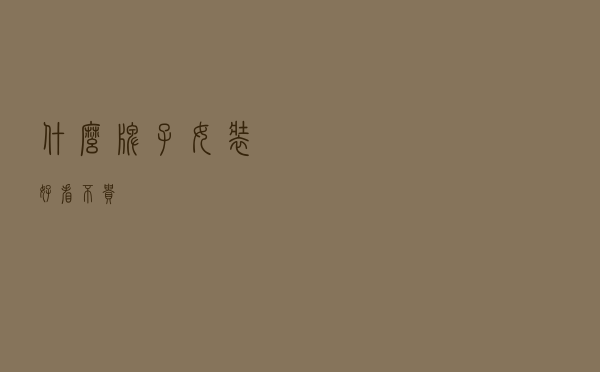 什么牌子女装好看不贵