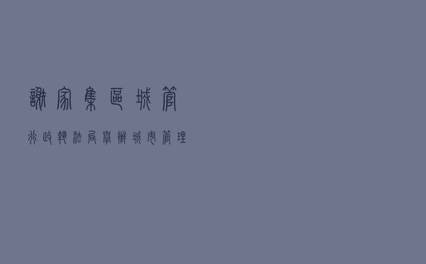 谢家集区城管行政执法局举办城市管理法律宣传教育活动