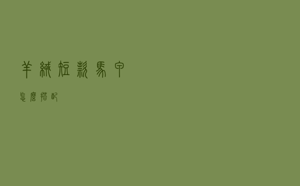 羊绒短款马甲怎么搭配