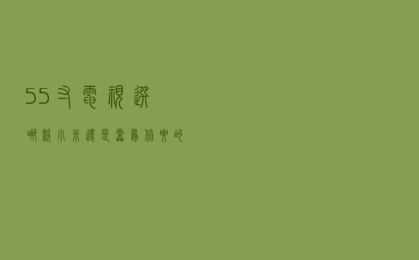 55寸电视选哪款？小米还是雷鸟？你要的对比评测来了