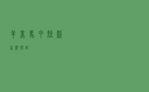 羊羔马甲短款怎么搭配