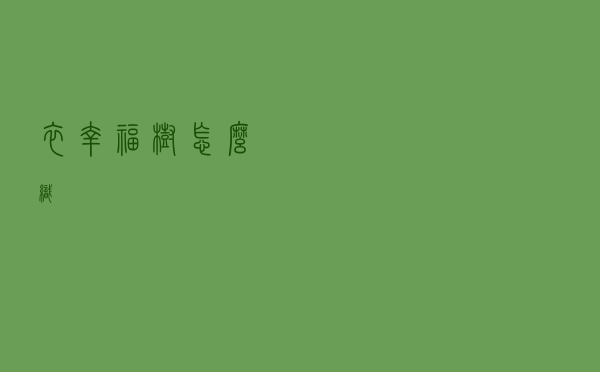 衣幸福树怎么织