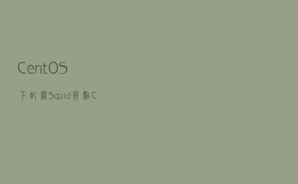 CentOS下配置Squid节点(CDN) CentOS下配置Squid节点(CDN)