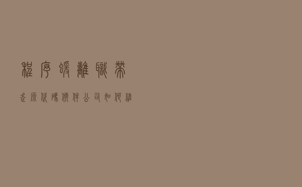 “程序猿”离职带走源代码，软件公司如何维权？