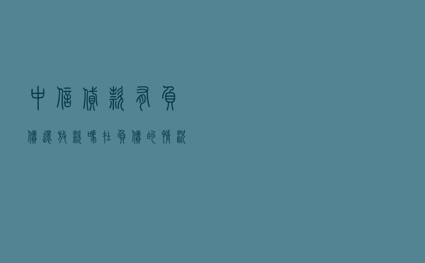 中信贷款有负债还放款吗（在负债的情况下怎么借钱）