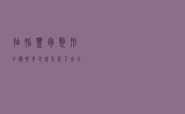 抽脂丰胸整形手术要多少钱（乳房下垂干瘪手术切皮）