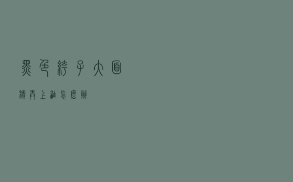 黑色裤子大面积弄上油怎么办