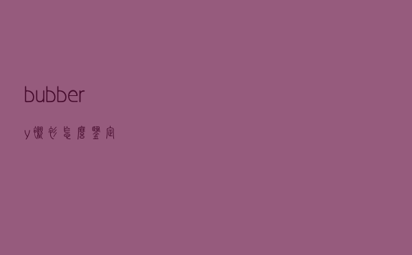 bubbery衬衫怎么鉴定