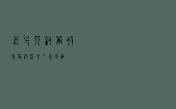 黑色羽绒服被美缝剂染花了怎么办