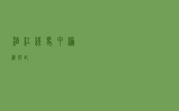 酒红线马甲编织搭配