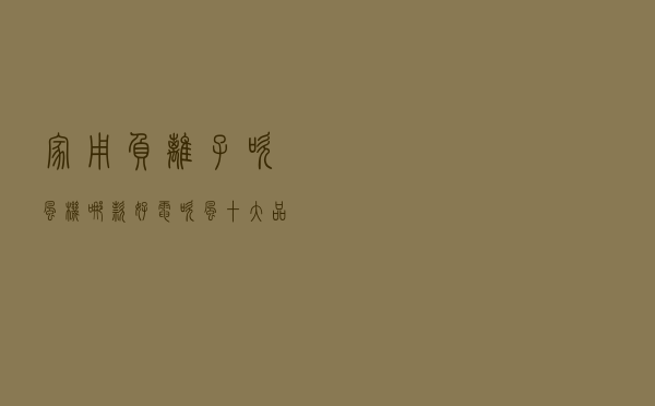 家用负离子吹风机哪款好_电吹风十大品牌排行榜