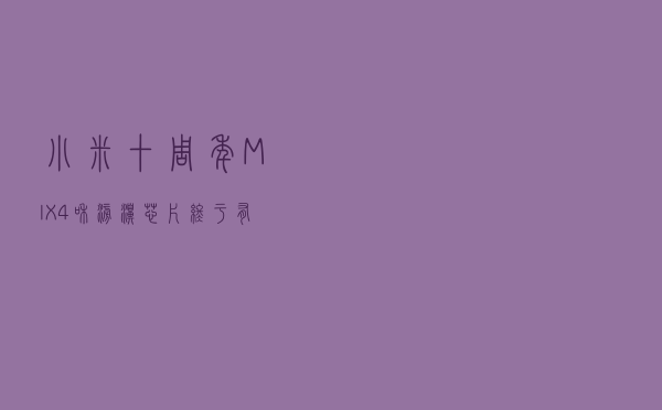 小米十周年，MIX4和澎湃芯片终于有消息了