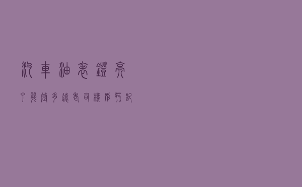 汽车油表灯亮了能撑多远？老司机：别慌，记住这个数就行！
